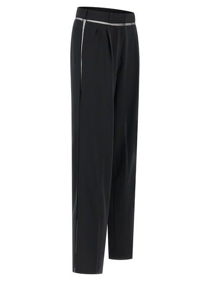 Nensi Dojaka Black Virgin Wool Casual Pants
