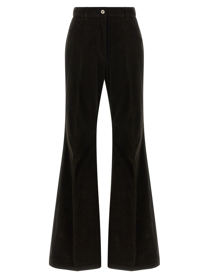 Ferragamo Brown Cotton Flared Pants