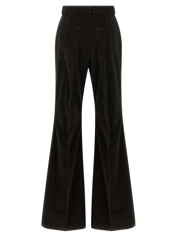 Ferragamo Brown Cotton Flared Pants