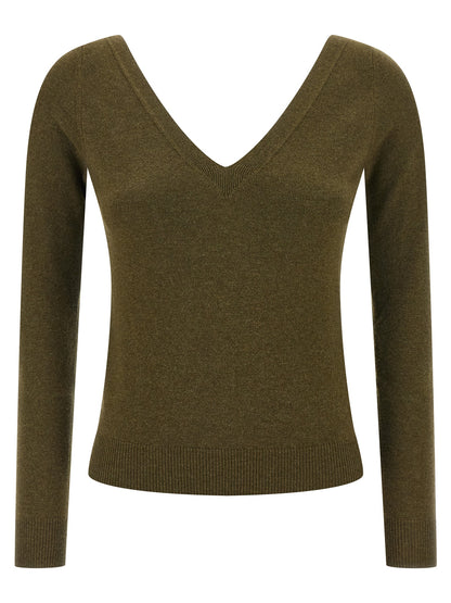 Saint Laurent Bicolor Cashmere Cardigan