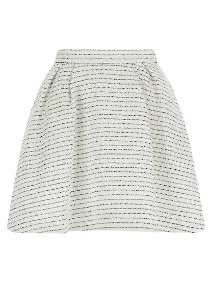 Alessandra Rich White Polyamide Long Skirt