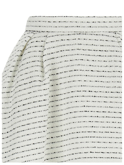 Alessandra Rich White Polyamide Long Skirt