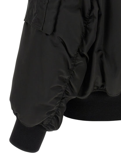 Saint Laurent Black Polyamide Bomber