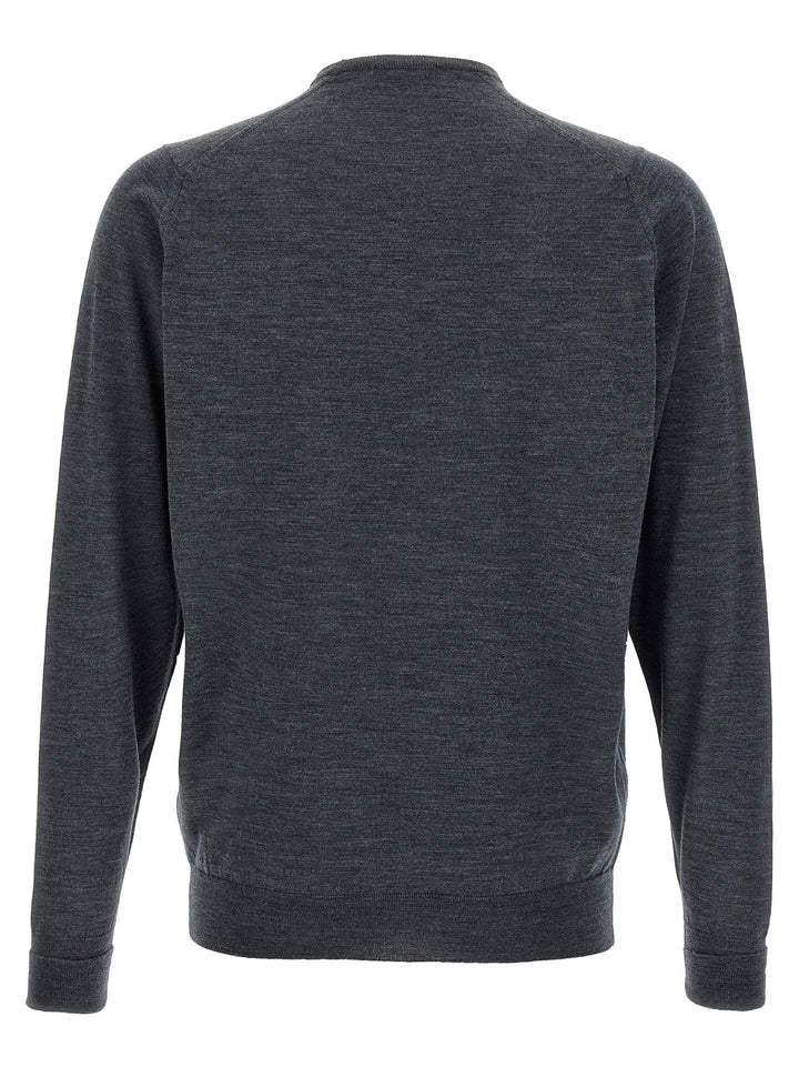 JOHN SMEDLEY Gray Merino Wool Cardigan