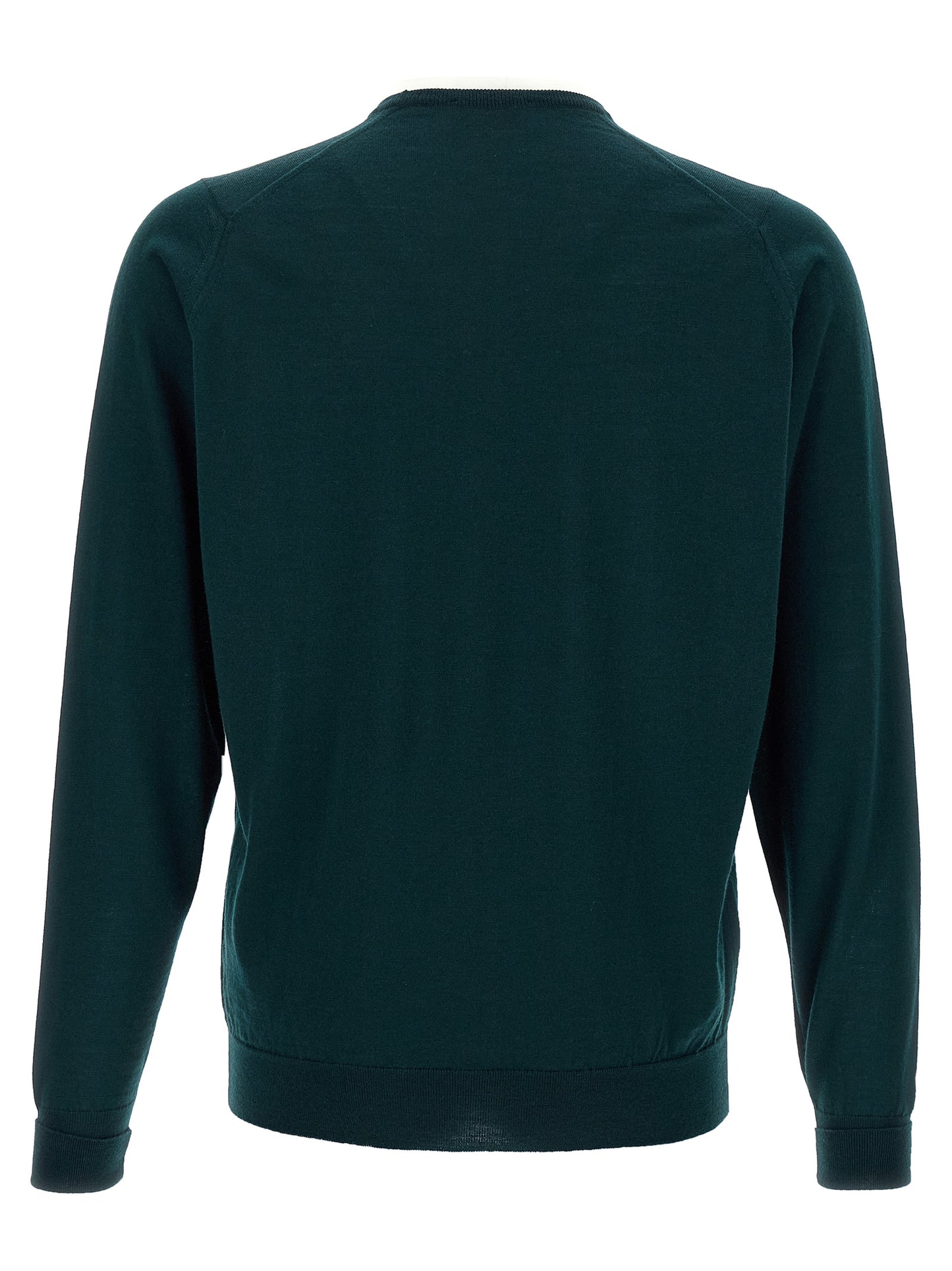 JOHN SMEDLEY Bicolor Merino Wool Cardigan