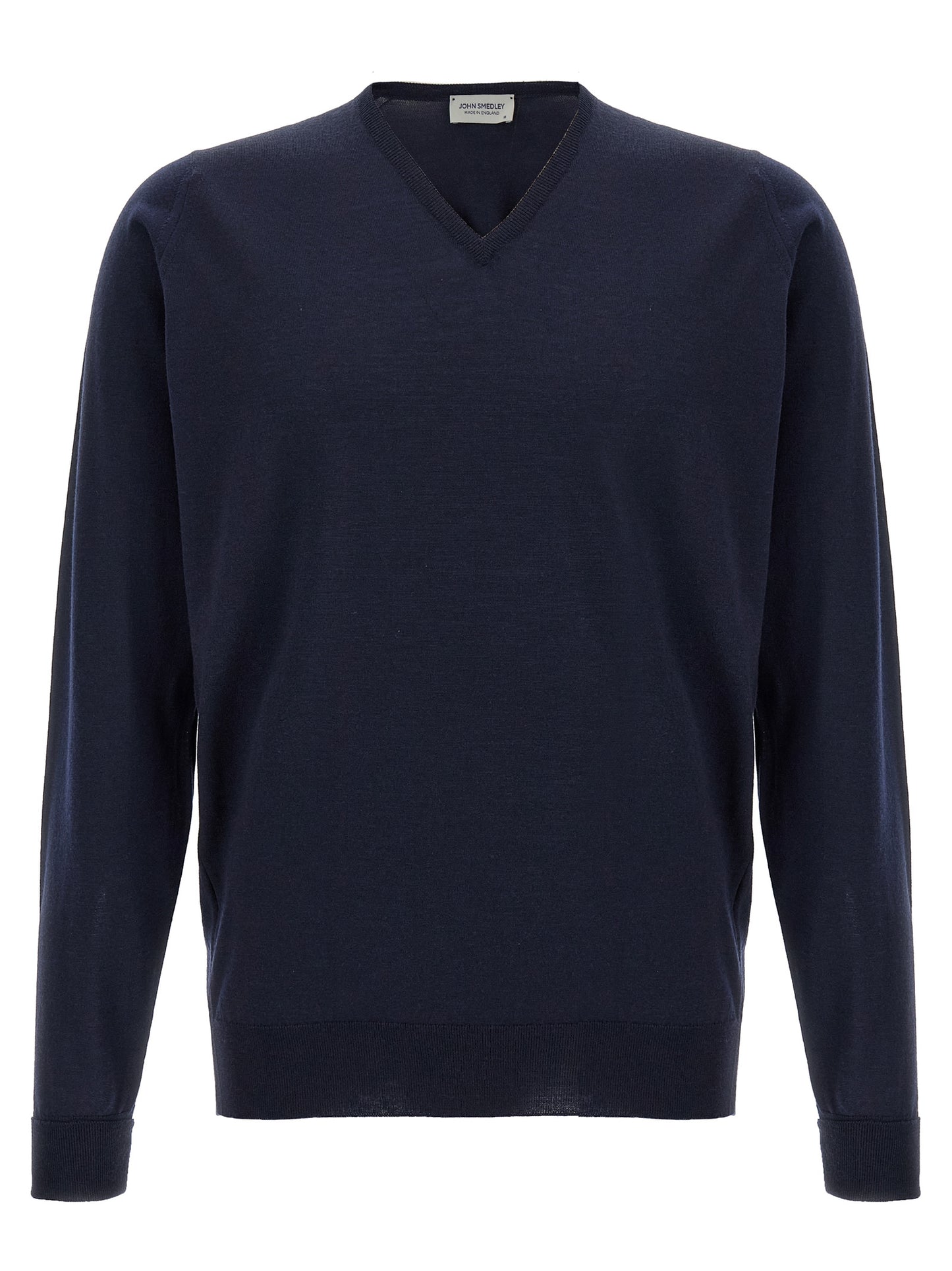JOHN SMEDLEY Blue Merino Wool Cardigan
