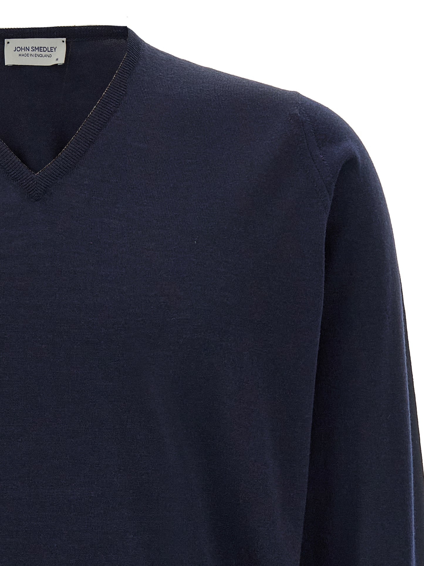 JOHN SMEDLEY Blue Merino Wool Cardigan
