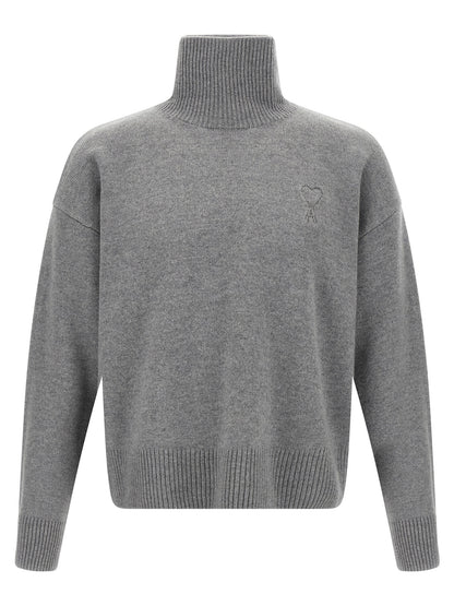 Ami Paris Gray Wool Cardigan