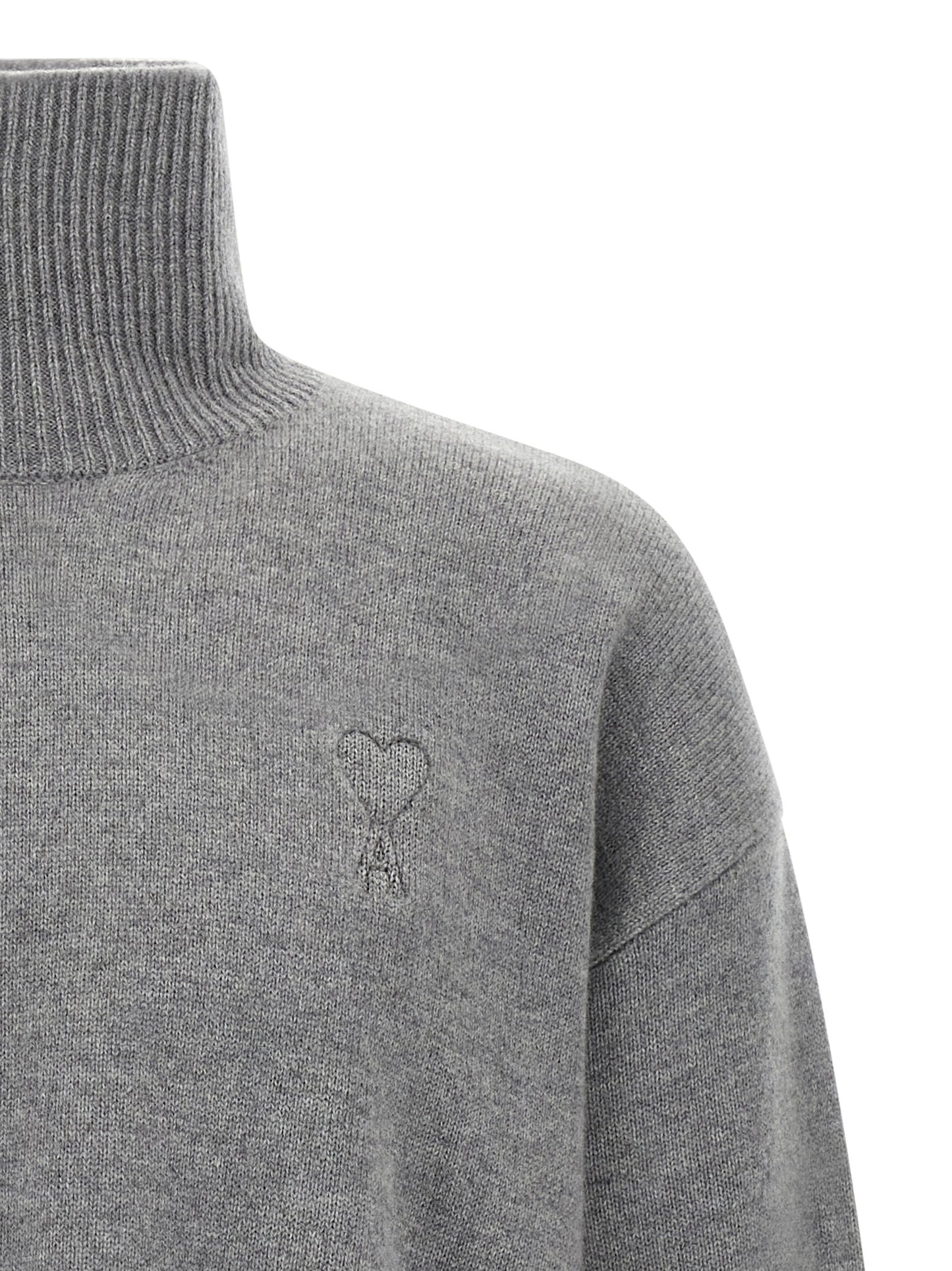 Ami Paris Gray Wool Cardigan