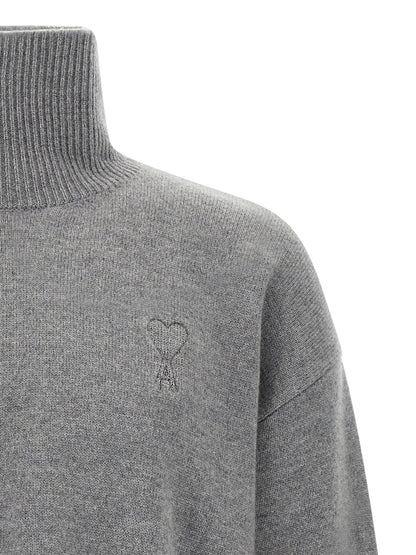 Ami Paris Gray Wool Cardigan