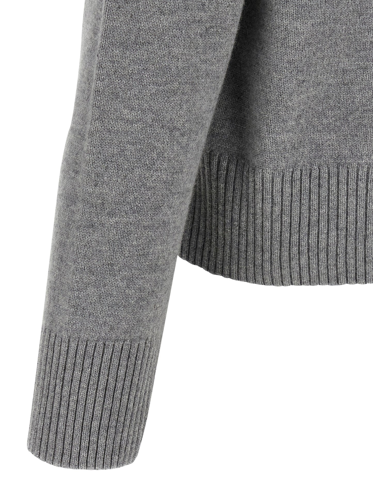 Ami Paris Gray Wool Cardigan