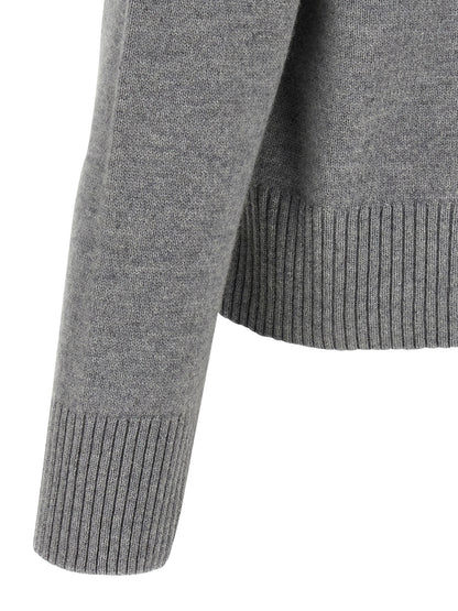 Ami Paris Gray Wool Cardigan