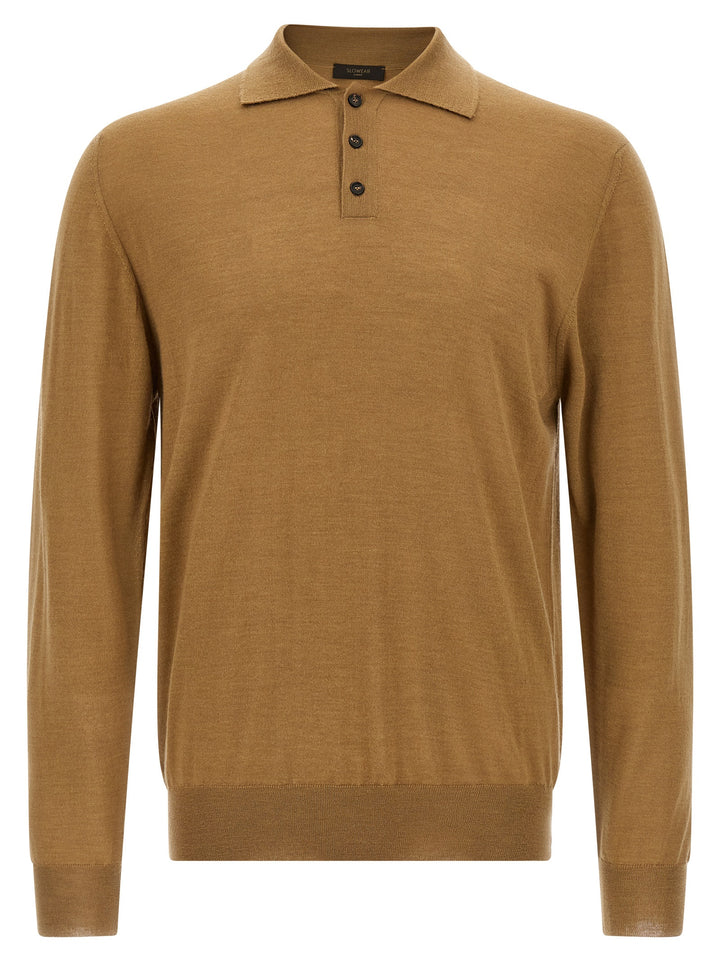 ZANONE Beige Cashmere Polo Shirt