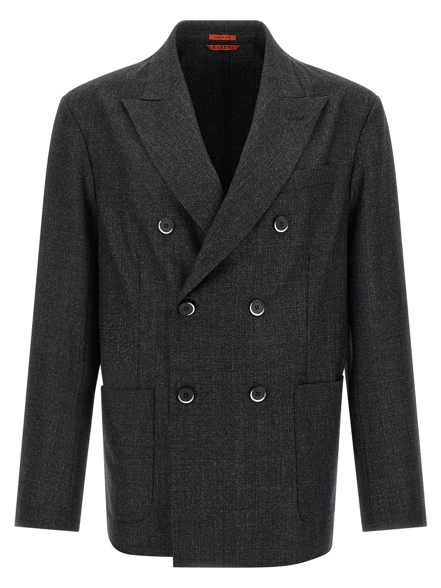 BARENA Gray Virgin Wool Blazer