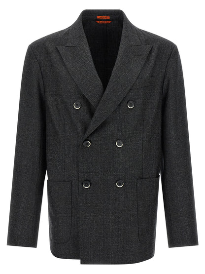 BARENA Gray Virgin Wool Blazer
