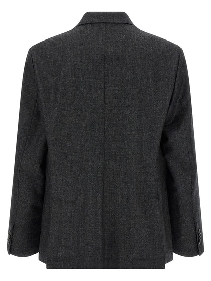BARENA Gray Virgin Wool Blazer