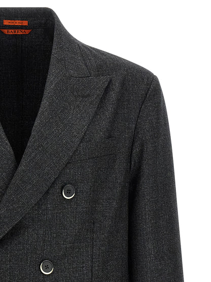 BARENA Gray Virgin Wool Blazer