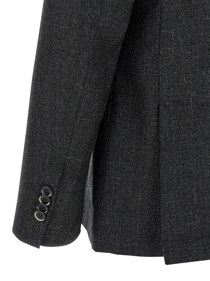 BARENA Gray Virgin Wool Blazer