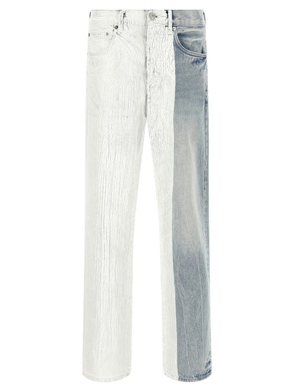 PURPLE Blue Cotton Straight-Leg Jeans