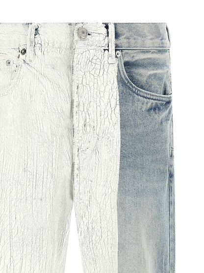 PURPLE Blue Cotton Straight-Leg Jeans