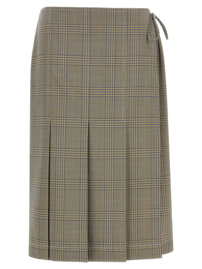 Marni Gray Polyester Midi Skirt