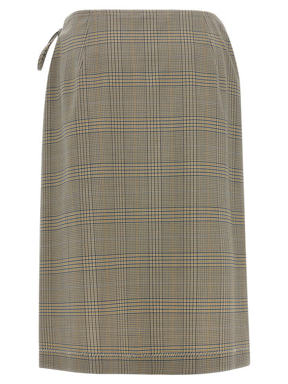 Marni Gray Polyester Midi Skirt