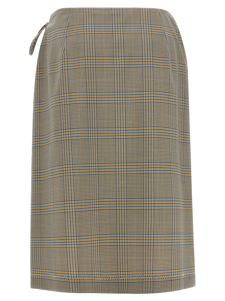 Marni Gray Polyester Midi Skirt