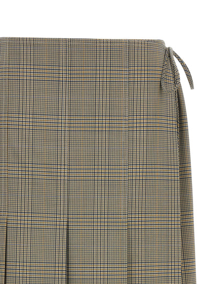 Marni Gray Polyester Midi Skirt