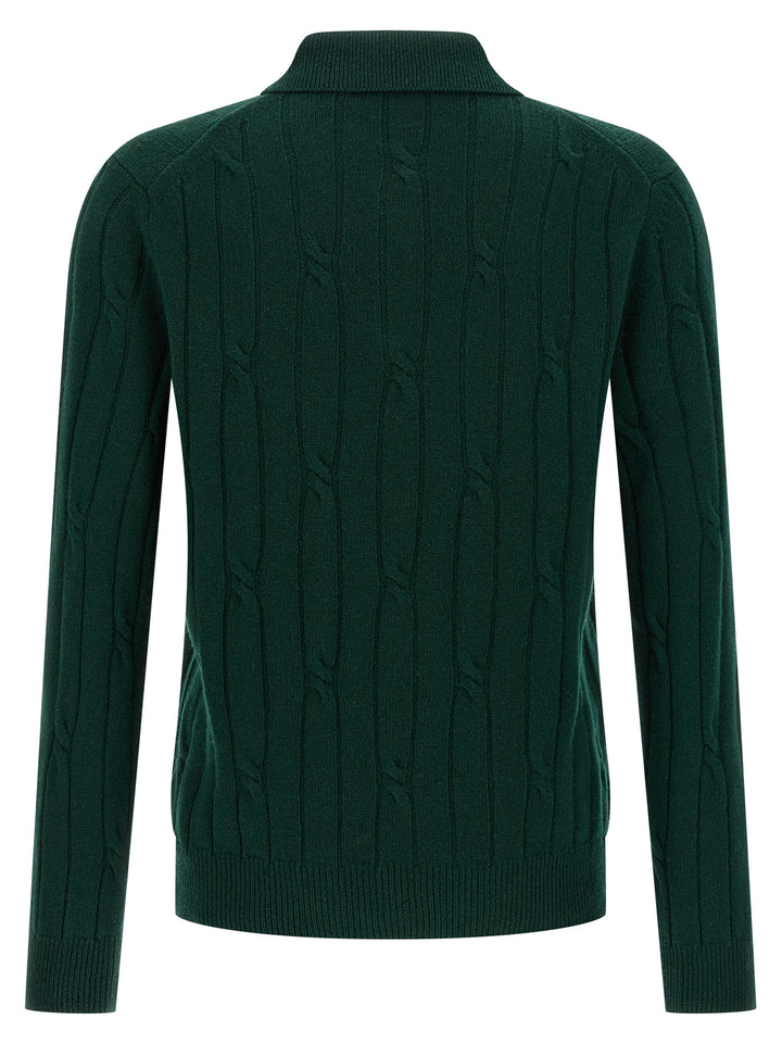 ZANONE Bicolor Virgin Wool Polo Shirt