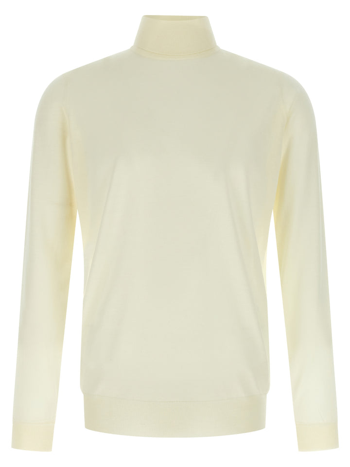 JOHN SMEDLEY Black Merino Wool Cardigan