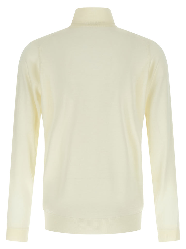 JOHN SMEDLEY Black Merino Wool Cardigan