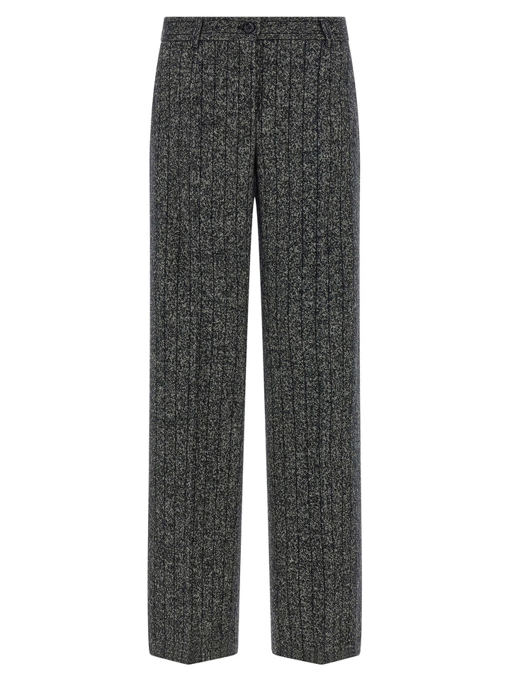 Dolce & Gabbana Bicolor Virgin Wool Casual Pants