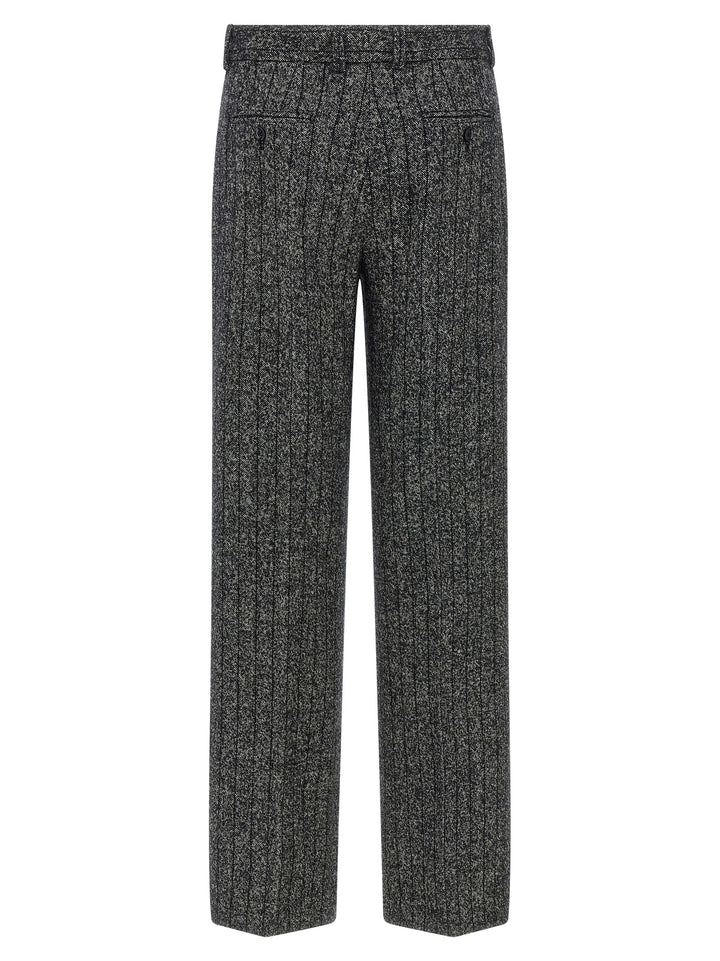 Dolce & Gabbana Bicolor Virgin Wool Casual Pants