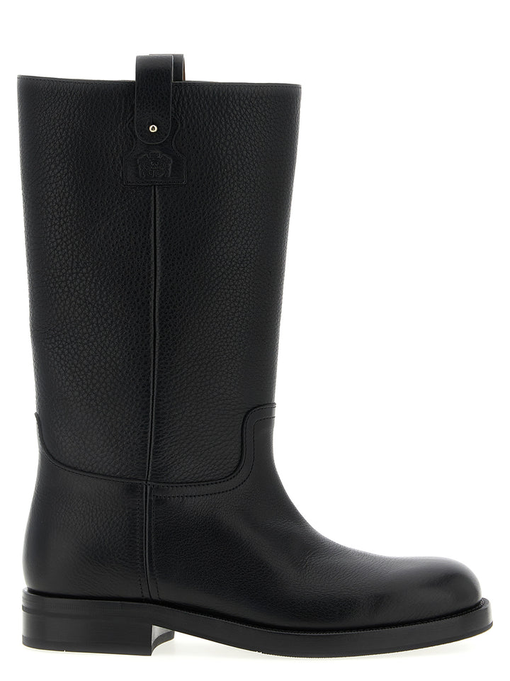 Church's Black Calfskin Over The Knee