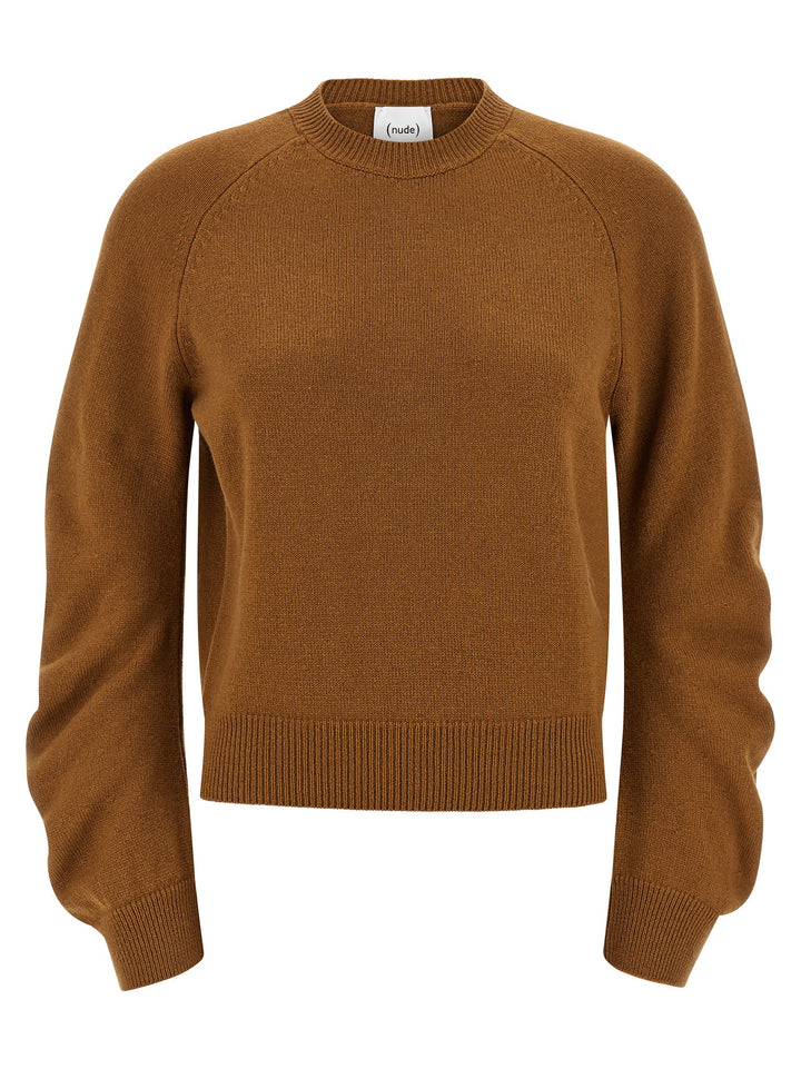 NUDE Brown Virgin Wool Cardigan