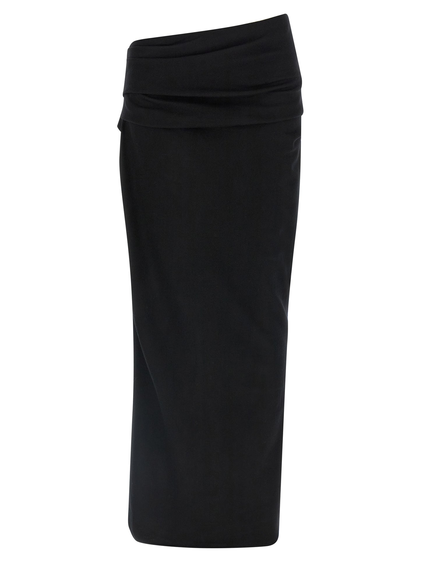 Entire Studios Black Wool Midi Skirt
