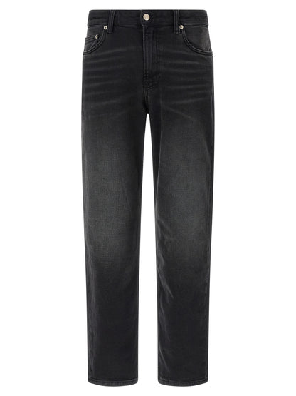 Department 5 Black Cotton Straight-Leg Jeans