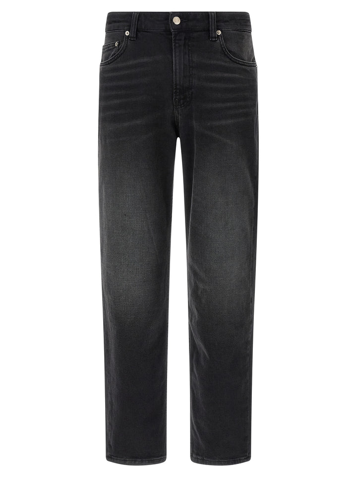 Department 5 Black Cotton Straight-Leg Jeans