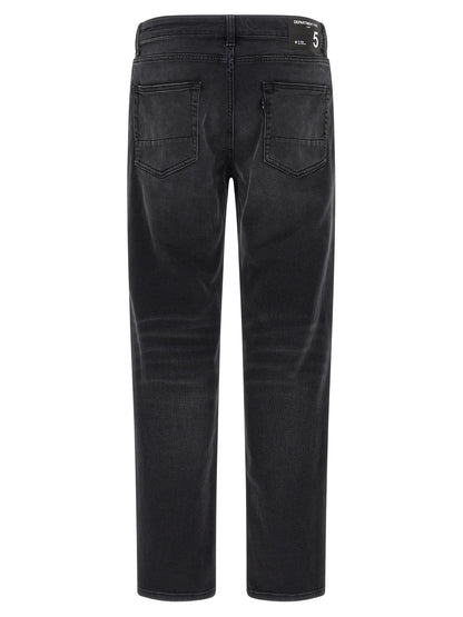 Department 5 Black Cotton Straight-Leg Jeans