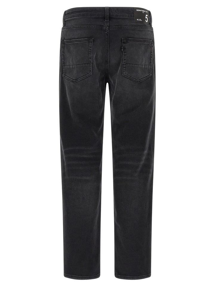Department 5 Black Cotton Straight-Leg Jeans
