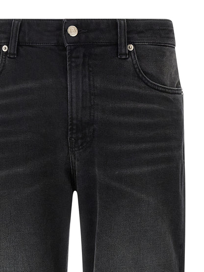 Department 5 Black Cotton Straight-Leg Jeans