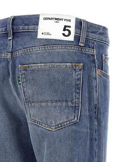Department 5 Blue Cotton Straight-Leg Jeans