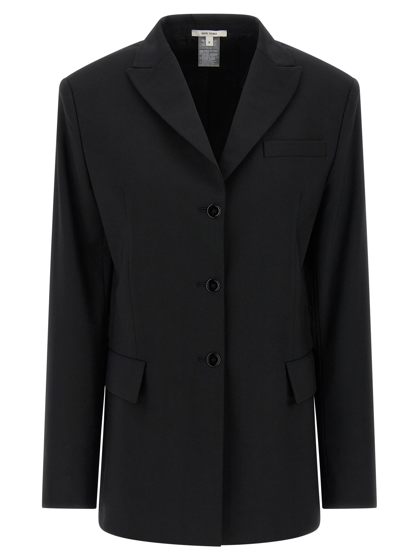 Nensi Dojaka Black Virgin Wool Blazer