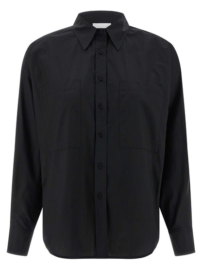 NUDE Black Cotton Blouse