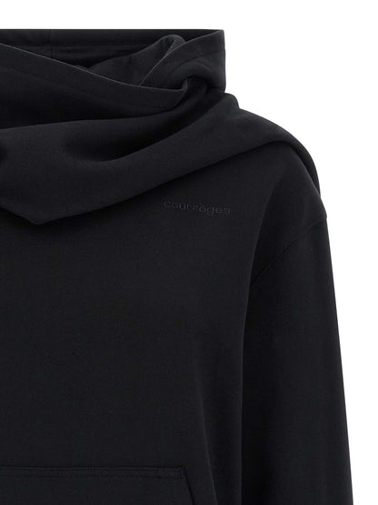 Courrèges Black Cotton Sweatshirt