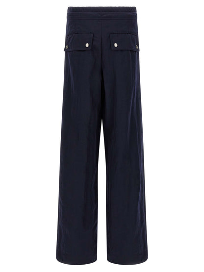 Dries Van Noten Blue Nylon Casual Pants