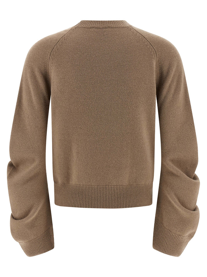NUDE Beige Virgin Wool Cardigan