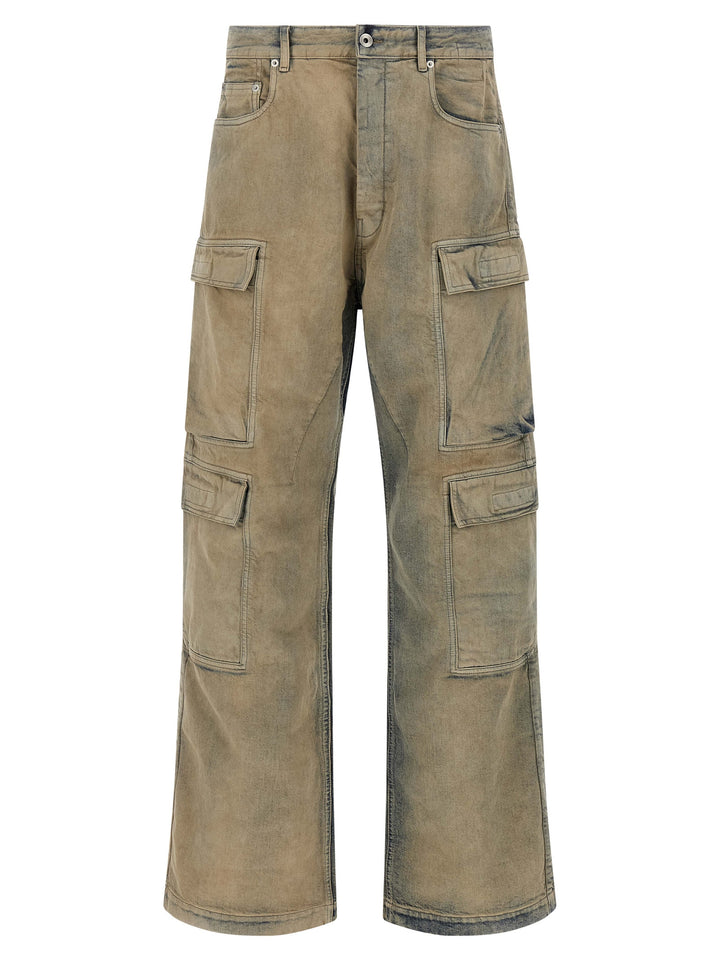 DRKSHDW Beige Cotton Cargo Pants