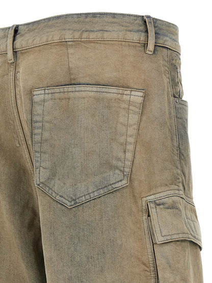 DRKSHDW Beige Cotton Cargo Pants