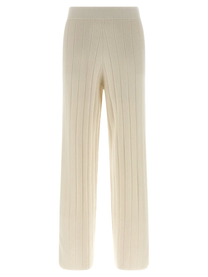 Max Mara White Cashmere Joggers (Workout Pants)